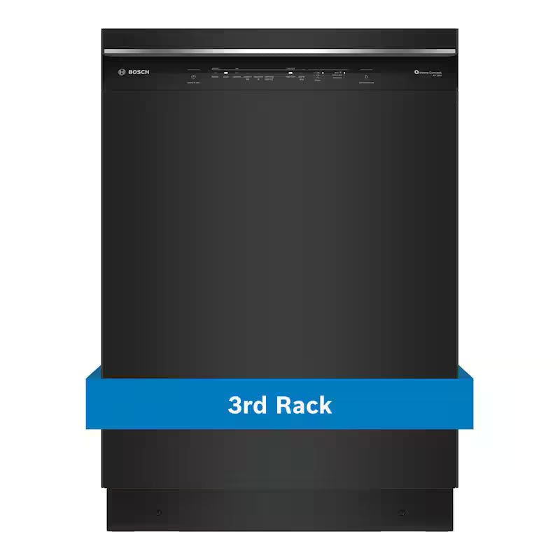 Black Front Control Tall Tub Dishwasher with Stainless Steel Tub and 3rd Rack I5008