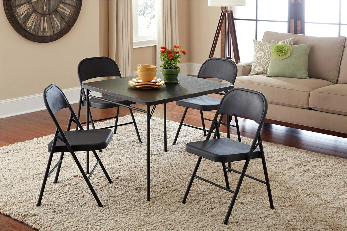 Black Metal Folding Chair F587