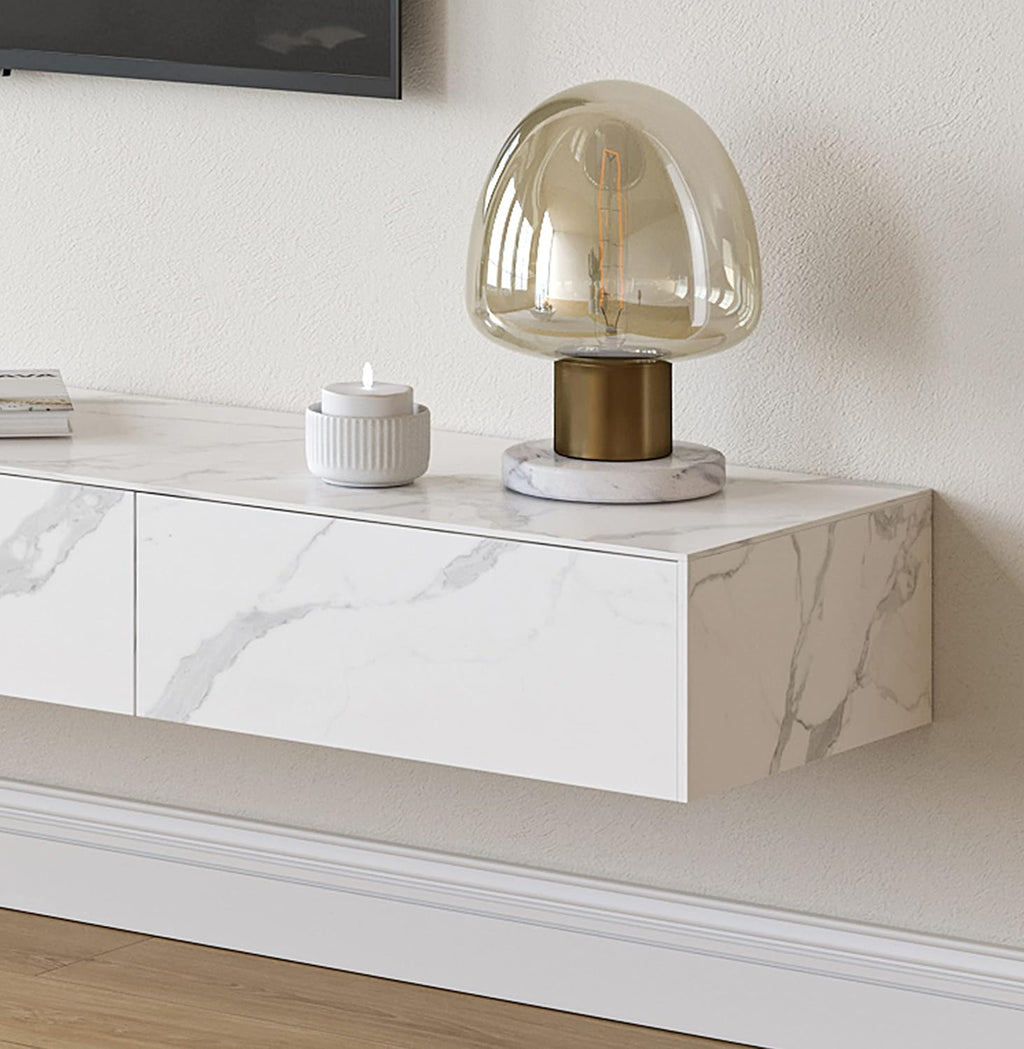 White 70.87 inch TV Stand with 3 Drawers H684046