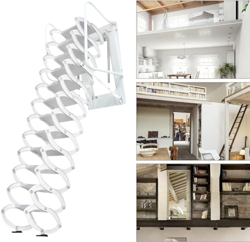 12 Steps Al-Mg Alloy Telescopic Attic Ladder S3250