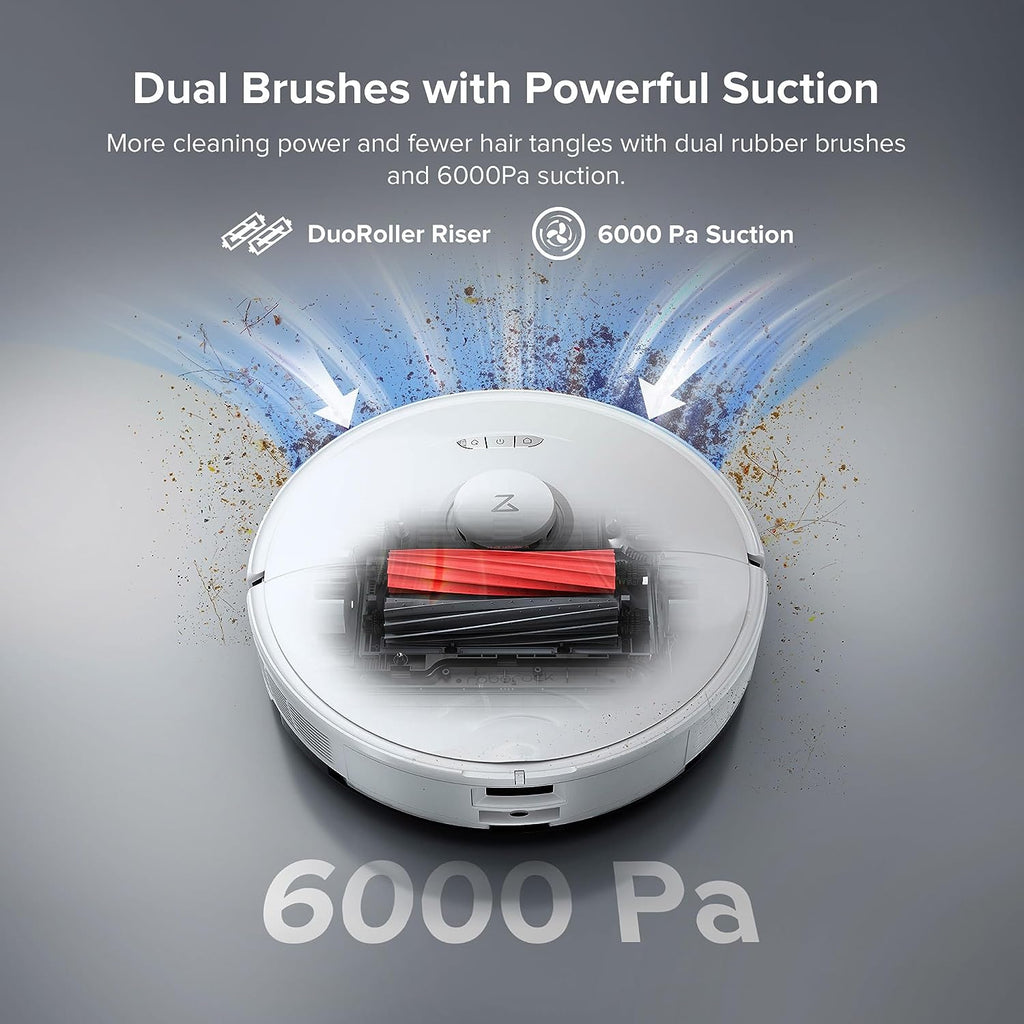 White Robot Vacuum and Mop D6025
