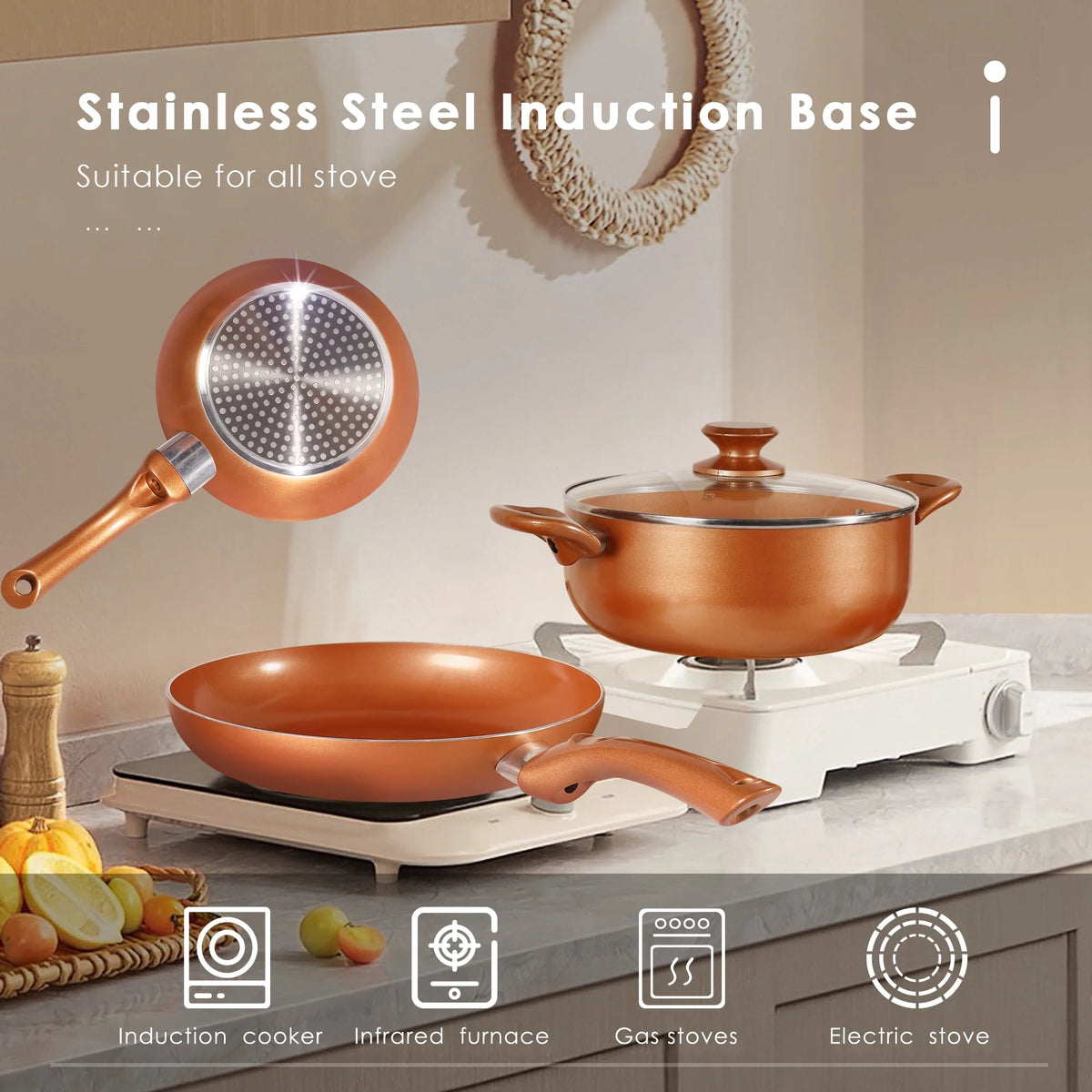 10-Piece Ceramic Nonstick Aluminum Cookware Set K50385