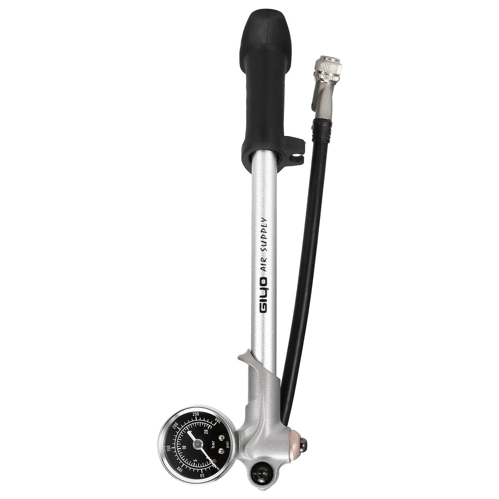 300PSI Front Fork Suspension Pump with Gauge Lever Lock Schrader Valve C445