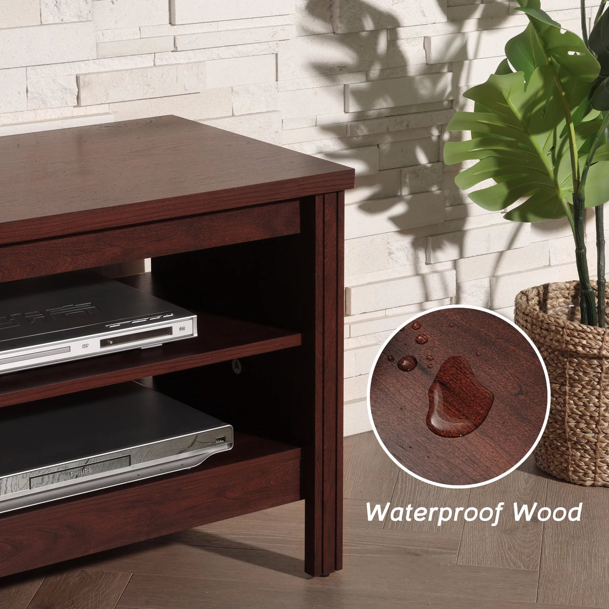 Brown Wood TV Stand Q5944