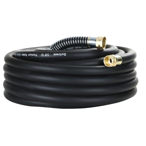 50FT 3/4 Heavy Duty Rubber Garden Hose 200psi Hot/Cold Water G6918