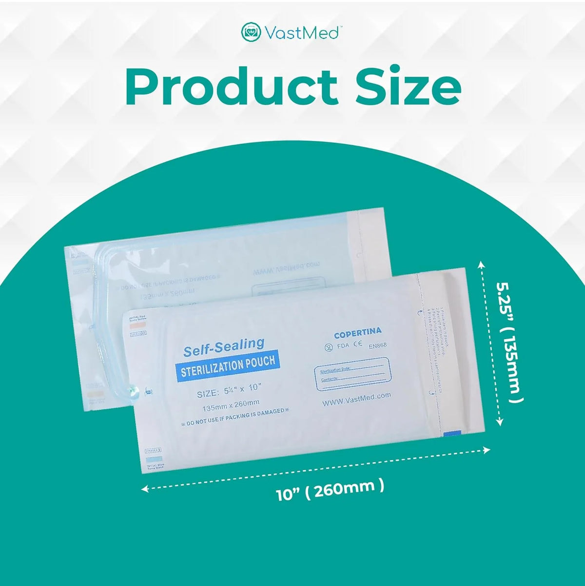 Self Seal Sterilization Pouches with Dual Indicators D15730