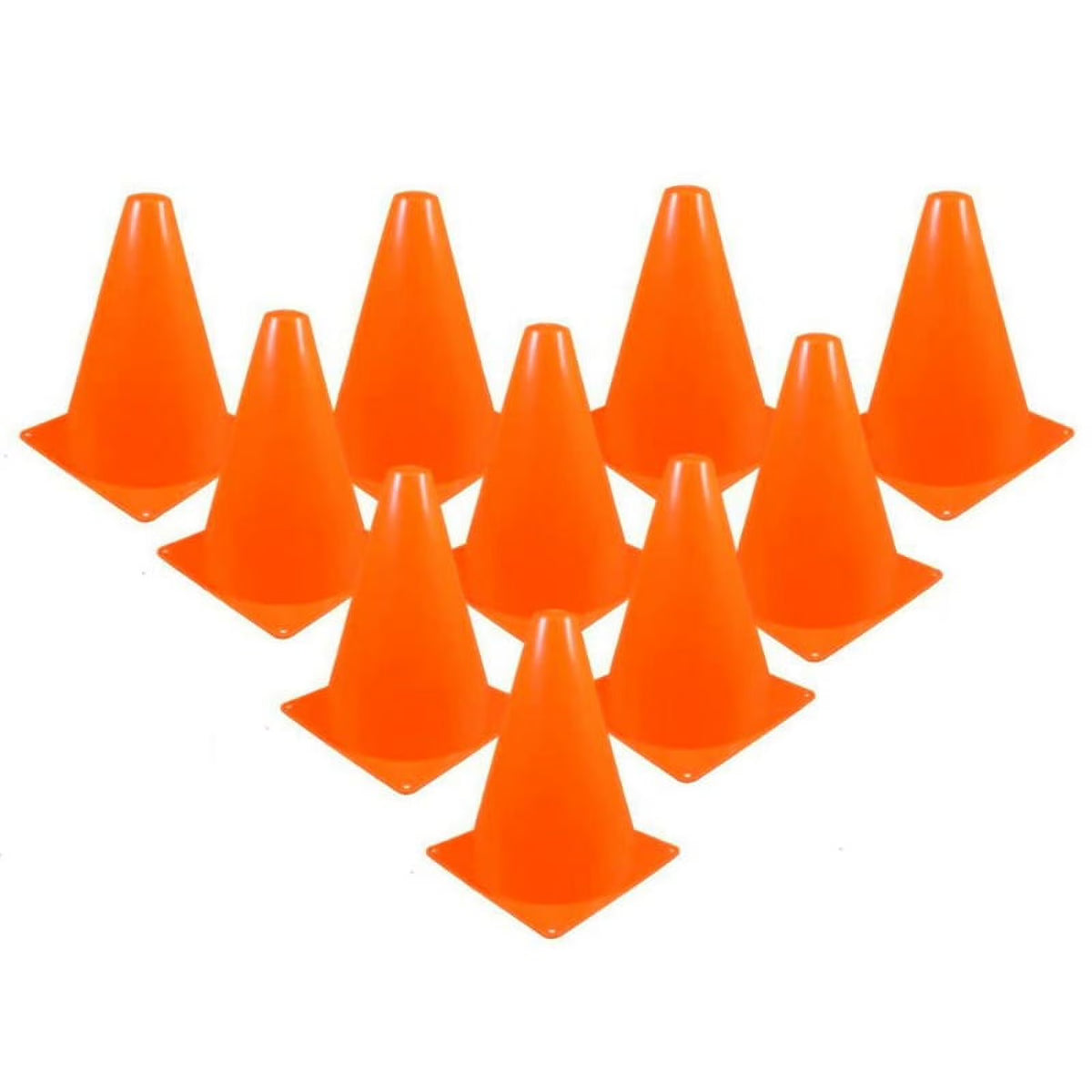 10 Pcs Traffic Cones 7 Inch Multipurpose Cones for Football Training T7172