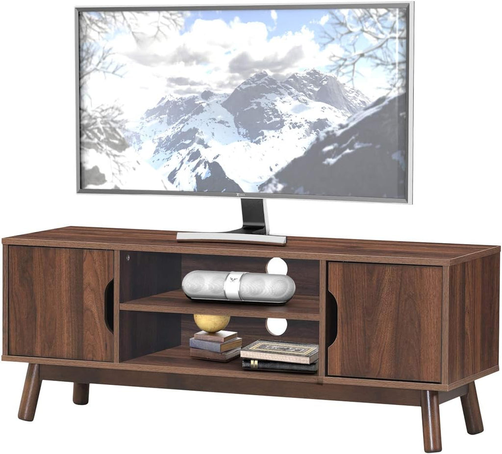 Black Wooden TV Stand with 2 Cabinets M834562