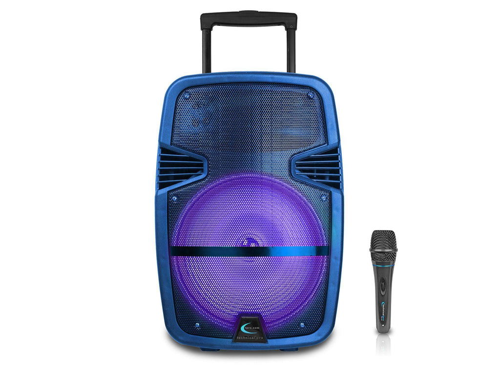 Blue Rechargeable Bluetooth LED Speaker X61872
