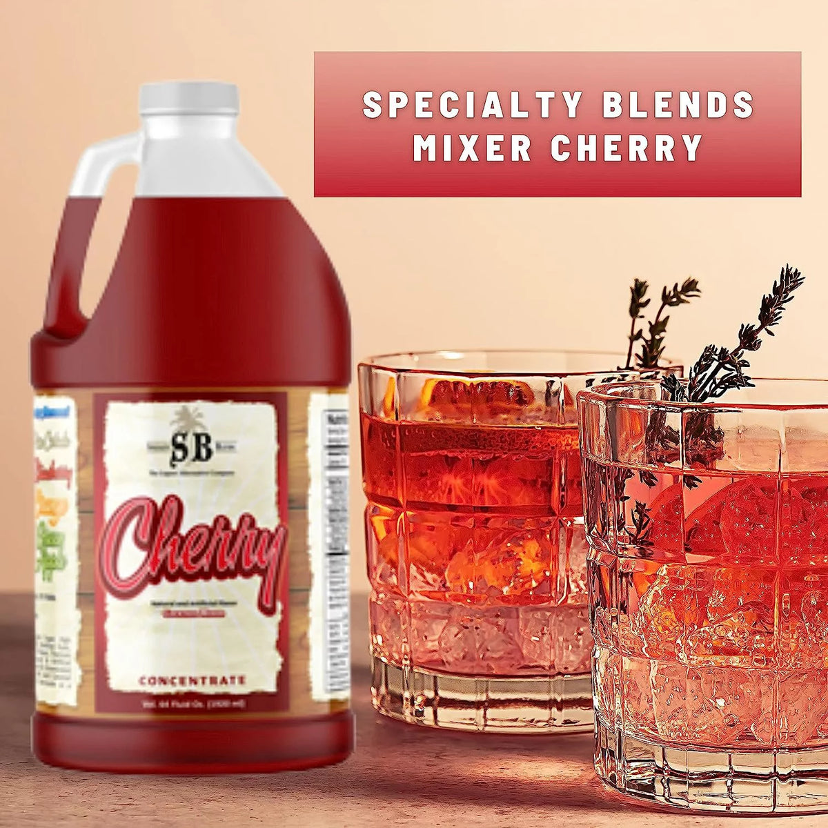 Cherry Flavored Syrup Cocktail Mixer Concentrate 1/2 Gallon X2809