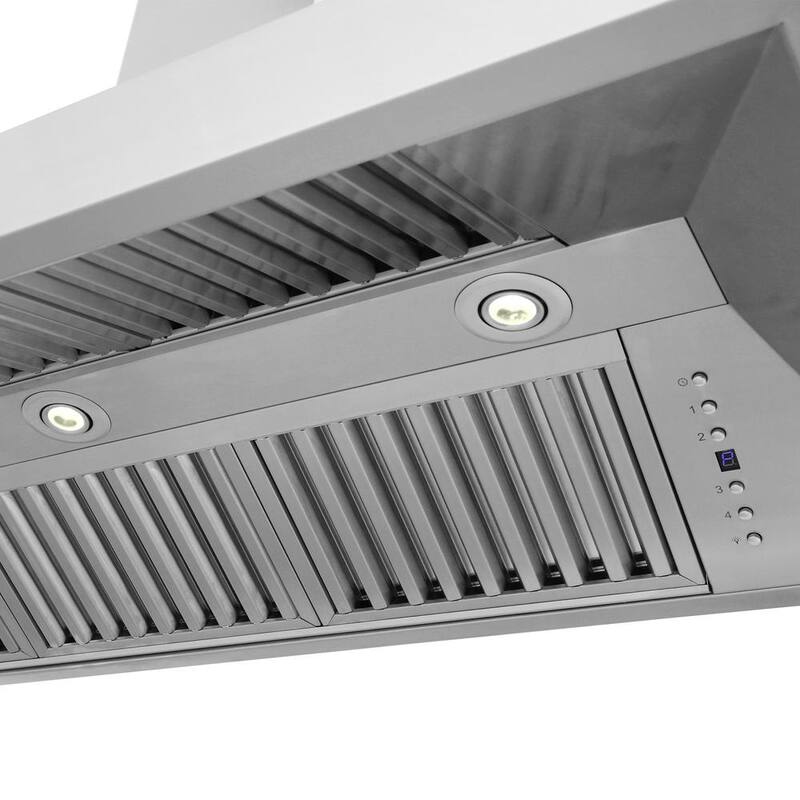 60 in. 500 CFM Convertible Wall Mount Range Hood in Stainless Steel J255