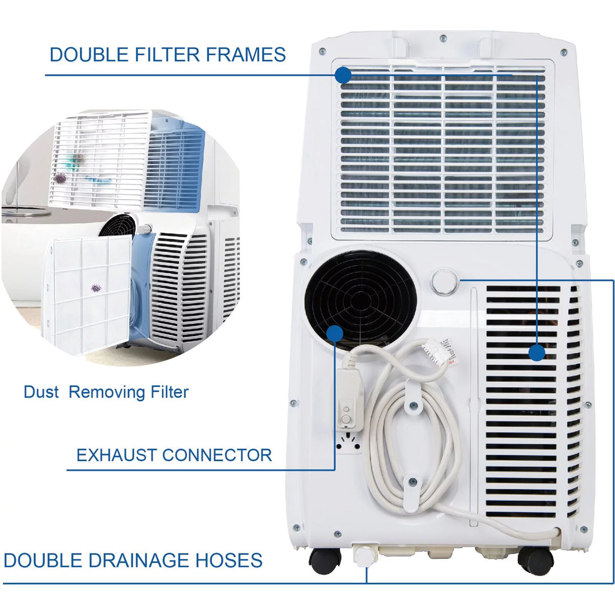 Portable Air Conditioner with Remote Control White Q63802