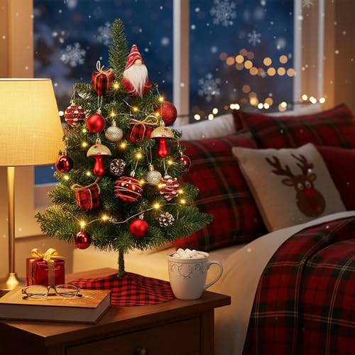 2ft Artificial Table Top Christmas Tree with Lights P335
