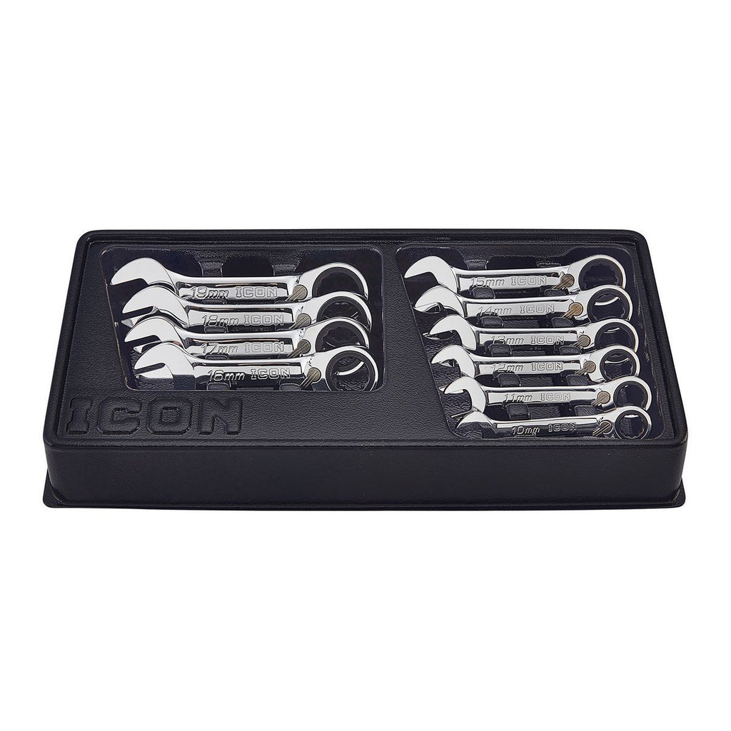 Metric Ratcheting Combination Wrench Set, 10 Piece K7989