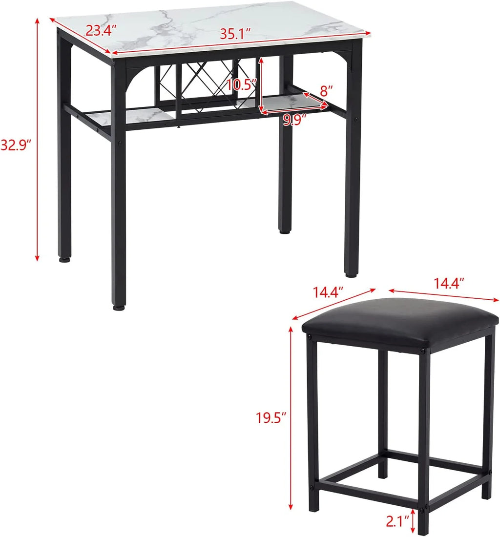 Dining Table and Chairs Set for 2 U338