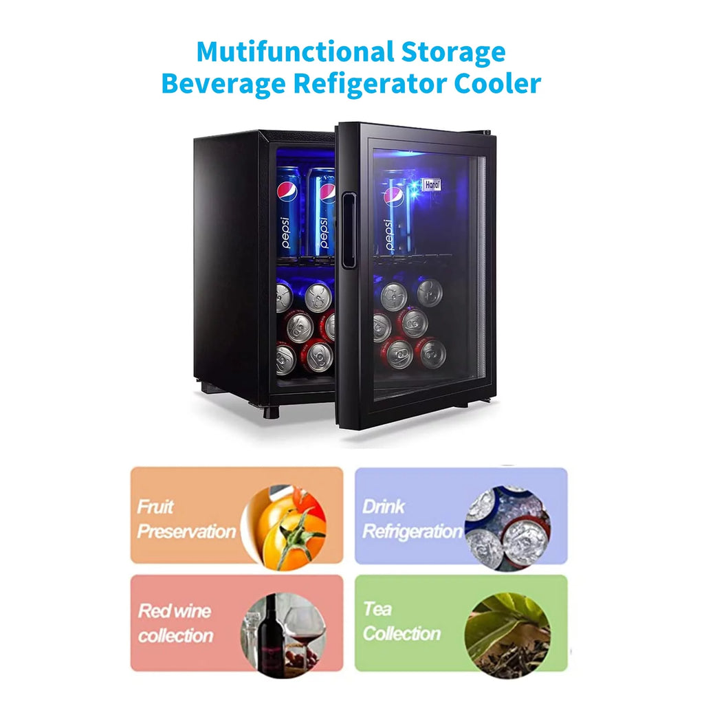 62-Can Beverage Cooler and Refrigerator, 1.6 Cu.Ft. Stainless Steel T7162