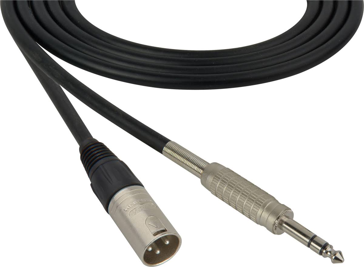 100 ft. Mogami Audio Cable 3-Pin XLR Male to 0.25 in. TRS Male Blue W7742