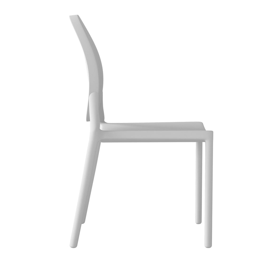 Set of 4 Matte Navy Blue Stackable Side Chairs R62215