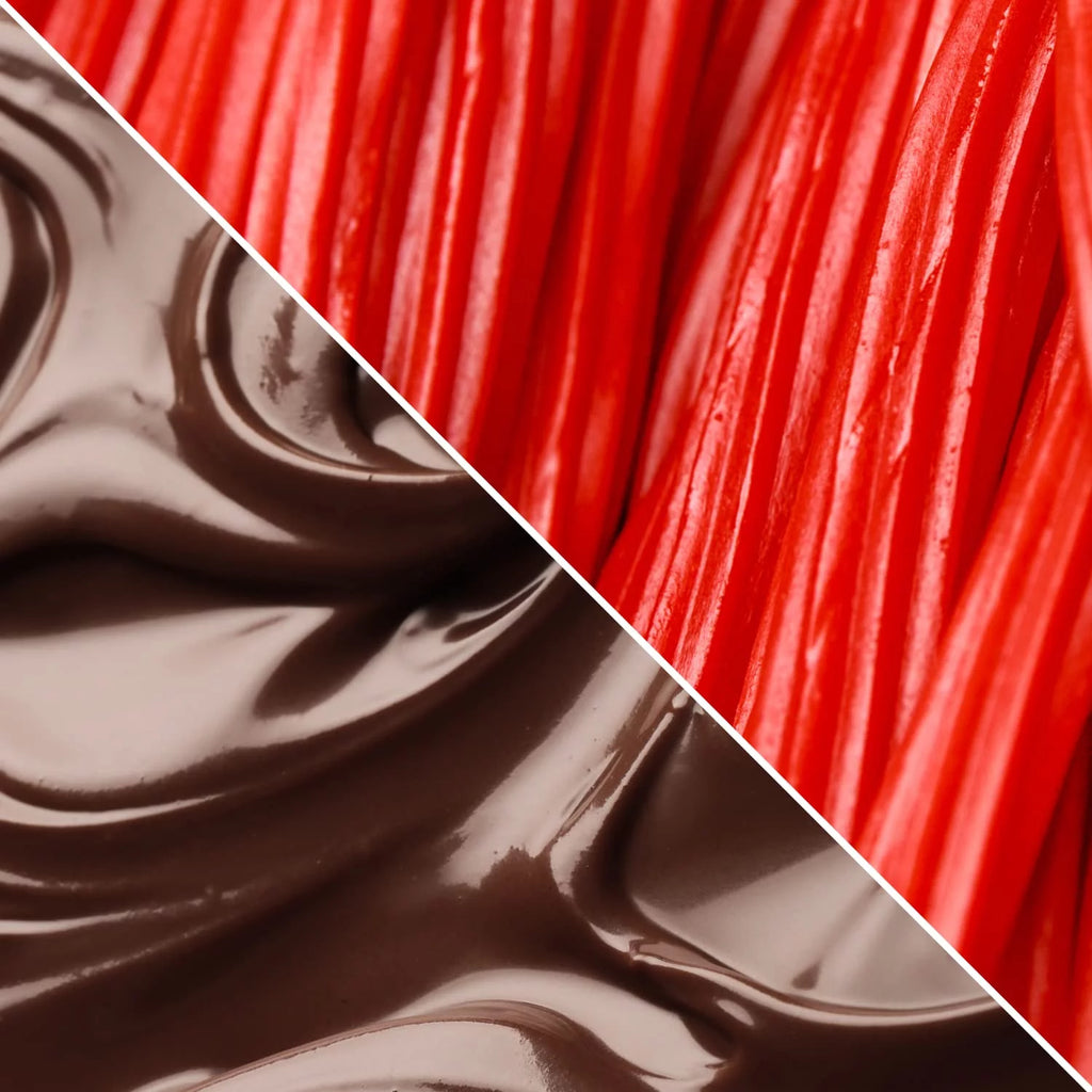 2 Lbs Bag Dark Chocolate Coated Strawberry Licorice Bits U994895