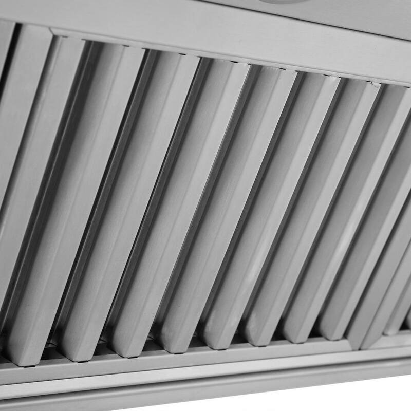60 in. 500 CFM Convertible Wall Mount Range Hood in Stainless Steel J255