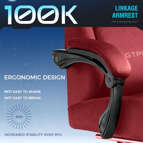 Black Fabric Ergonomic Gaming Chair with Footrest O816
