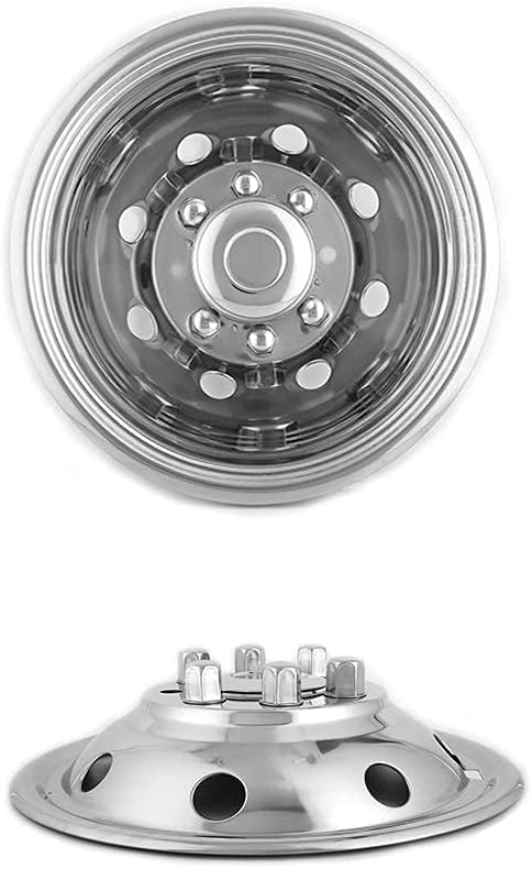 16 Polished Stainless Steel 8 Lug Dually Wheel Simulators D84021