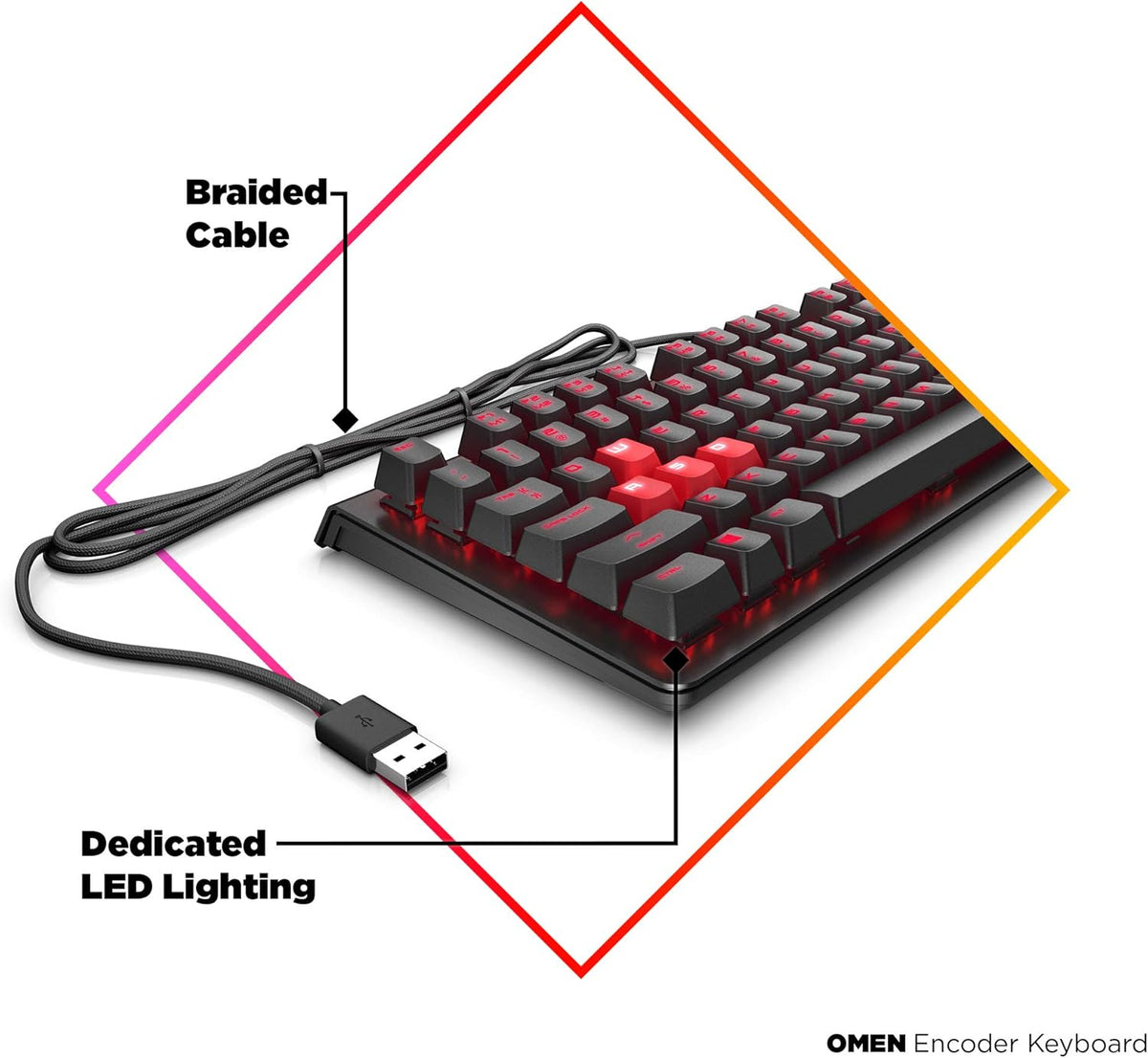 Customizable Mechanical Gaming Keyboard with Cherry MX Red Keys T339938