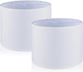 Large White Fabric Linen Lampshade Set of 2 X892
