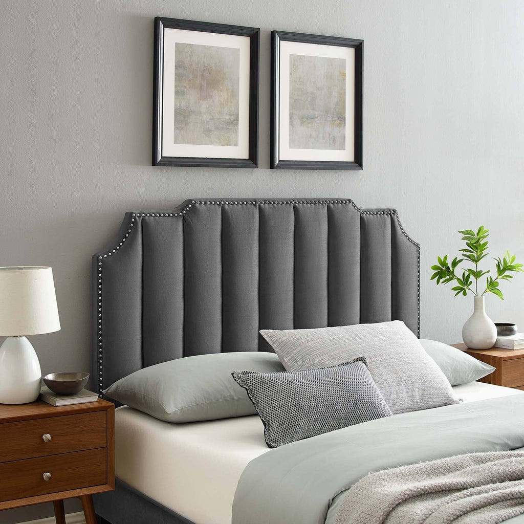 Pink Velvet King/California King Headboard T7272