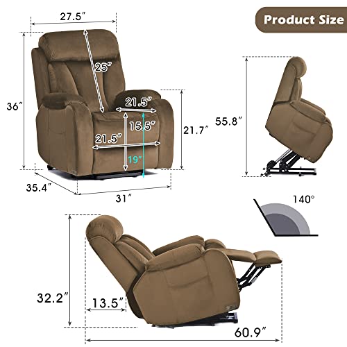 Navy Blue Power Lift Recliner Chair Q33940