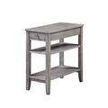 3 Tier End Table with Drawer Light Gray H135