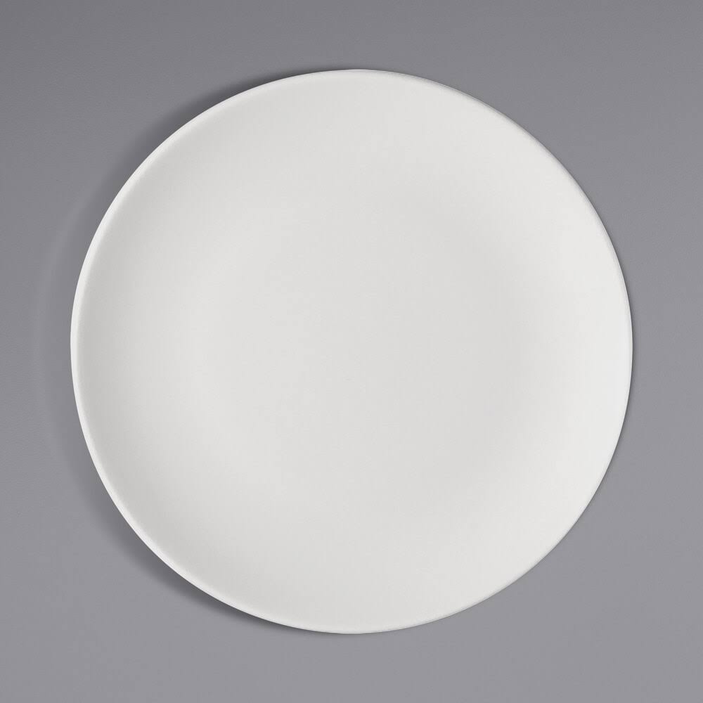 Bright White Round Porcelain Flat Coupe Plate - 12/Case P664