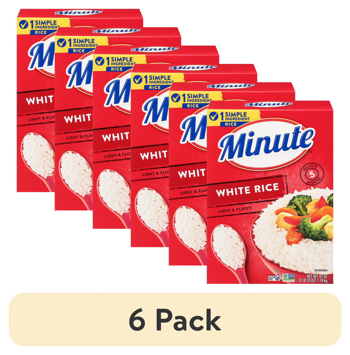 (6 pack) 42 oz Instant White Rice Q516