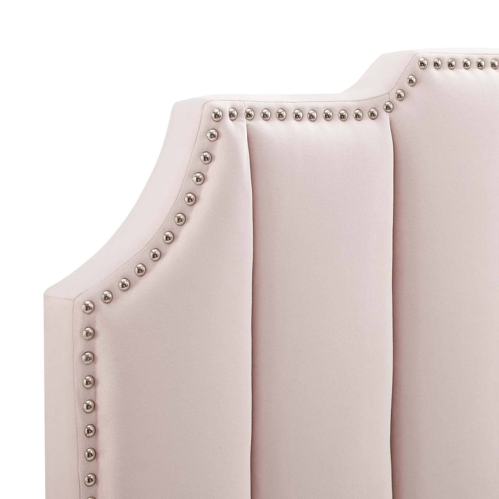 Pink Velvet King/California King Headboard T7272