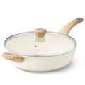 12 Inch Nonstick Deep Frying Pan with Lid Q2934