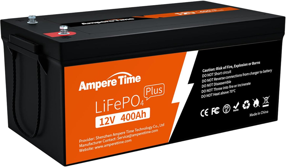 12V 400Ah Deep Cycle LiFePO4 Battery Pack with 250A BMS W284
