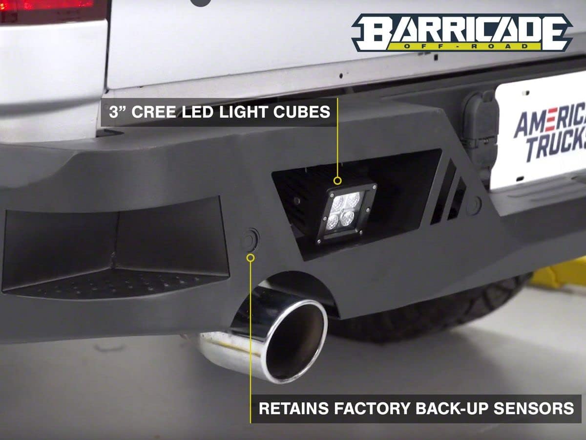 Textured Black Rear Bumper with LED Spot Lights B993