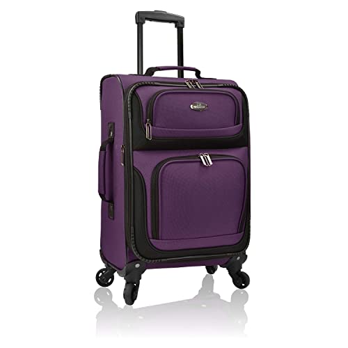 Purple Expandable Carry-on Luggage Set T6952