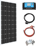 100W 12V Monocrystalline Solar Panel Kit with Charge Controller R31827
