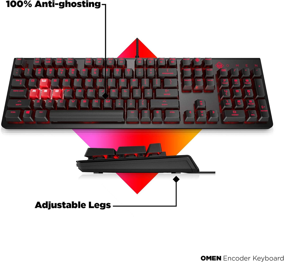 Customizable Mechanical Gaming Keyboard with Cherry MX Red Keys T339938