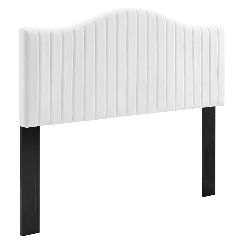 White Channel Tufted Performance Velvet King/California King Headboard W260