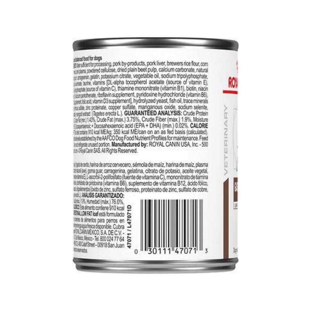 Veterinary Diet Gastrointestinal Low Fat Canned Dog Food O4958