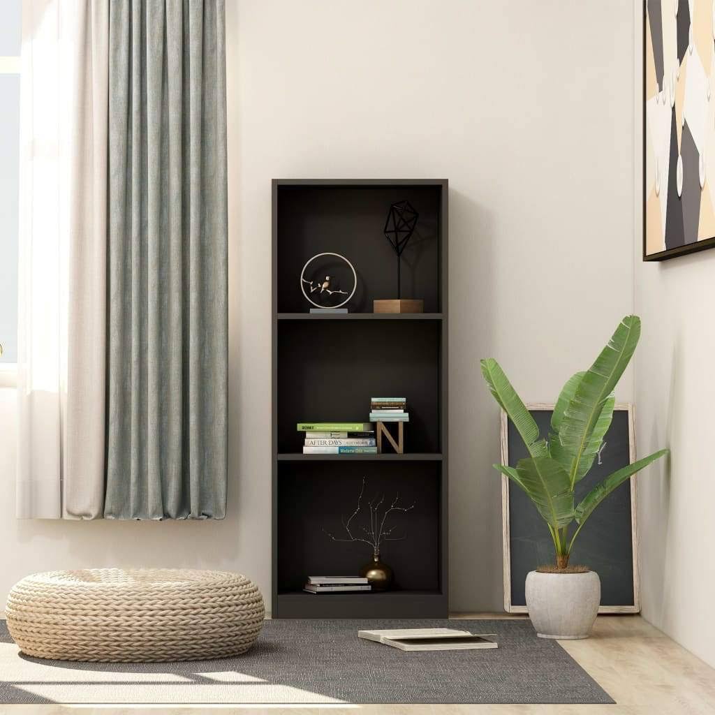 4-Tier Gray Chipboard Book Cabinet M956