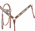 Cactus and Navajo Print Beaded Inlay Tack Set C310529