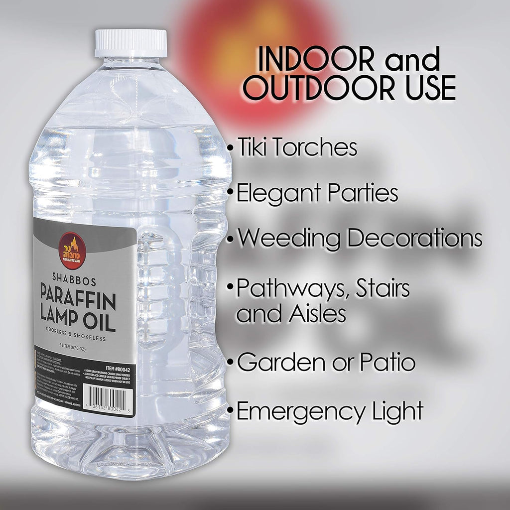 Clear Smokeless Odorless Paraffin Lamp Oil - 2 Liter (67.6 oz) F728