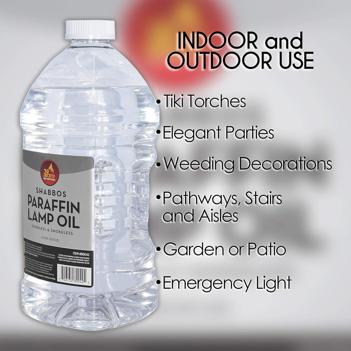 Clear Smokeless Odorless Paraffin Lamp Oil - 2 Liter (67.6 oz) F728