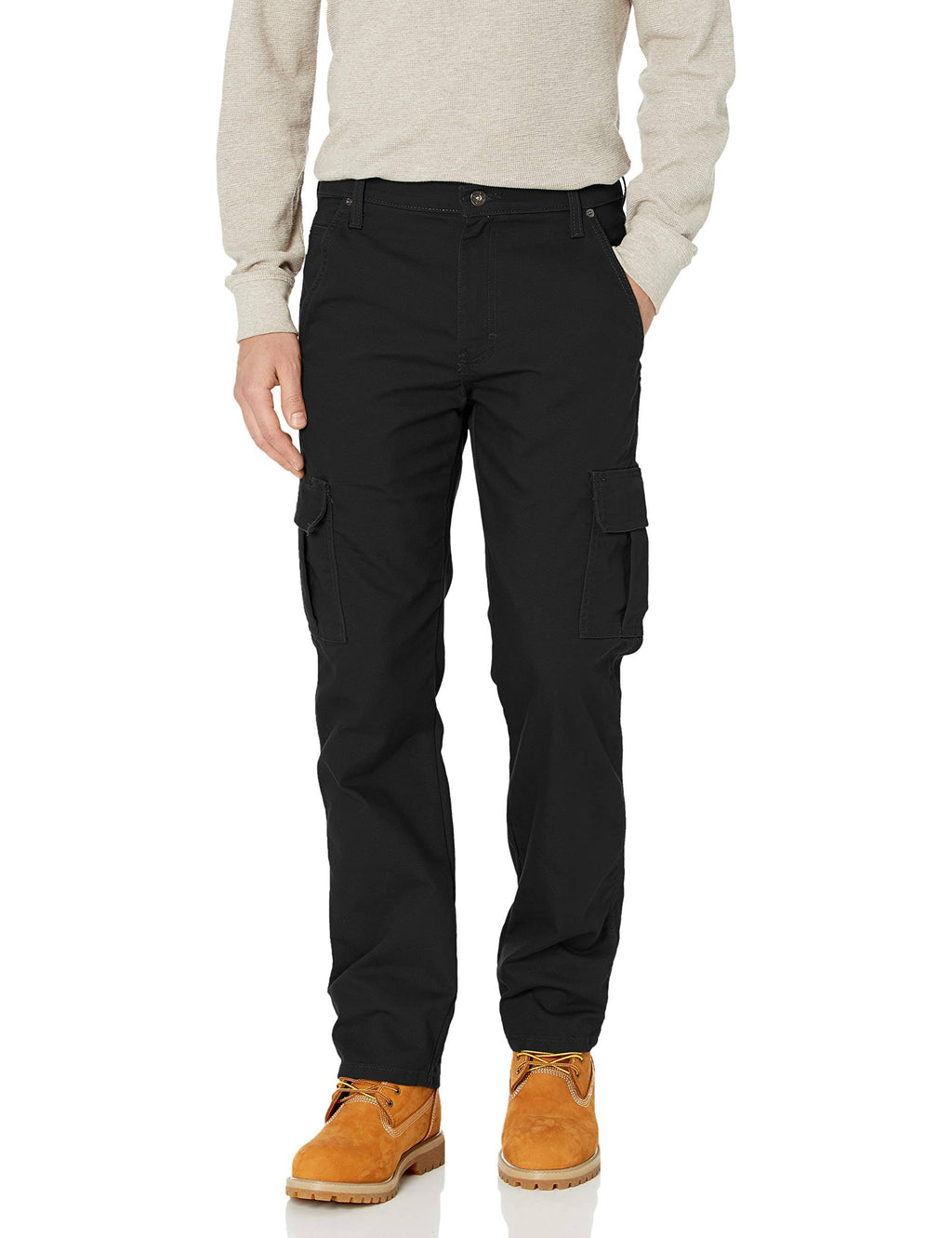 Stonewashed Black Cargo Pants Z305547