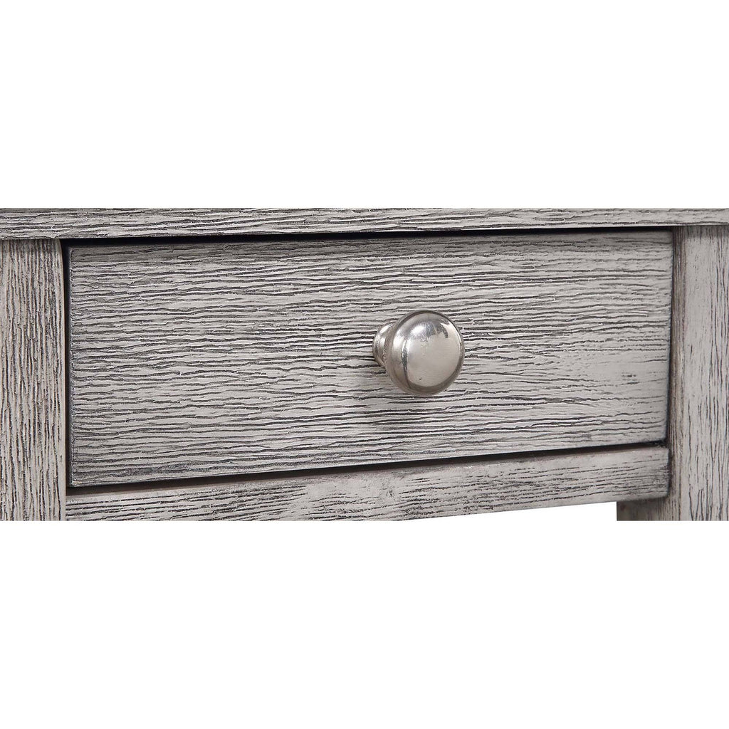 3 Tier End Table with Drawer Light Gray H135