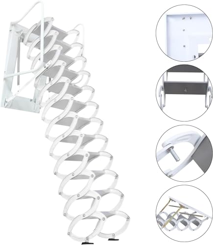 12 Steps Al-Mg Alloy Telescopic Attic Ladder S3250