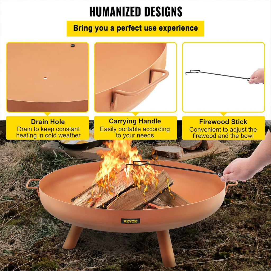 30-Inch Deep Round Carbon Steel Fire Pit Bowl R1766